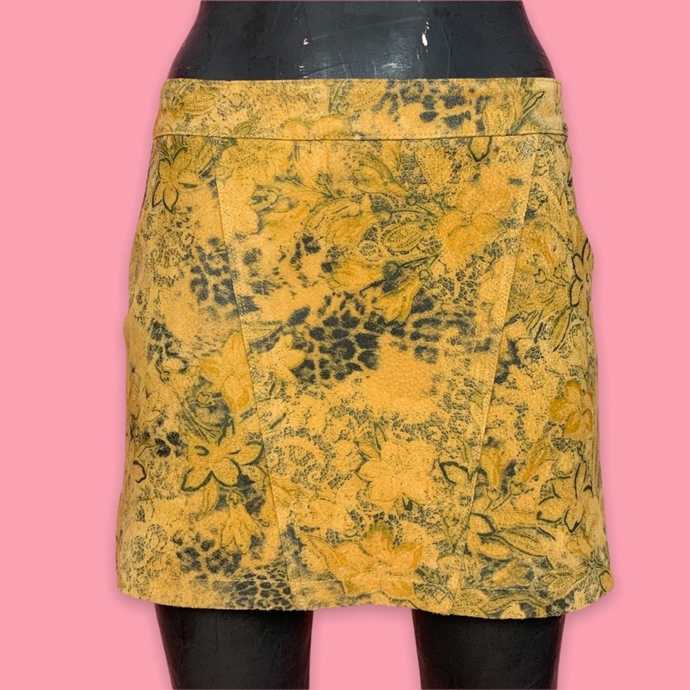 Leather Printed Skirt